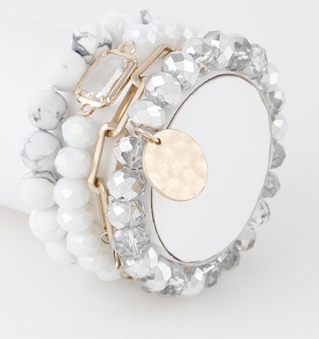 Energize Your Soul Bracelet Set - White