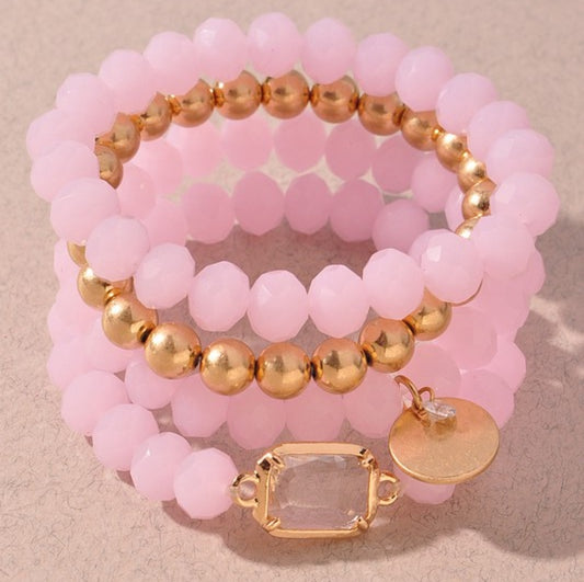 Wild Me Pink Bracelet Set - Pink