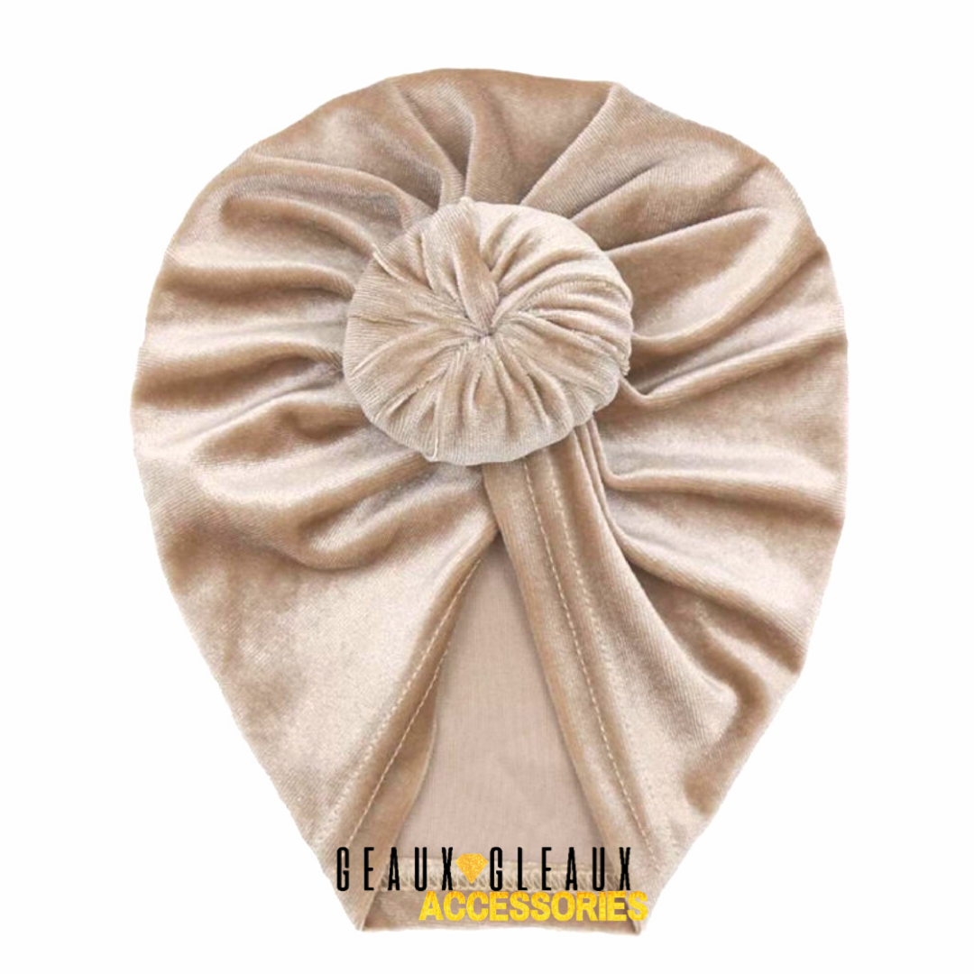 Velvet Front Knot Fashion Turban