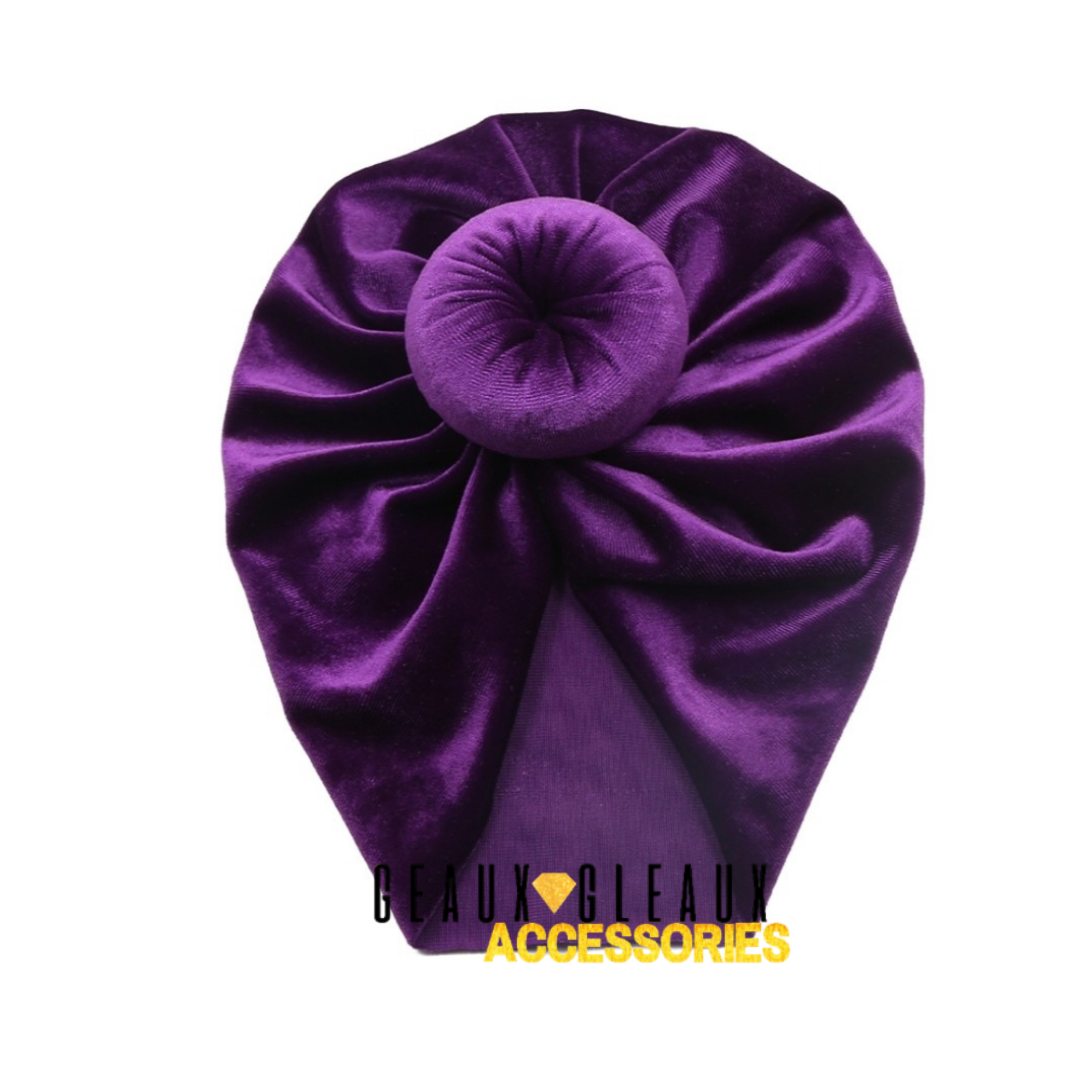 Velvet Front Knot Fashion Turban