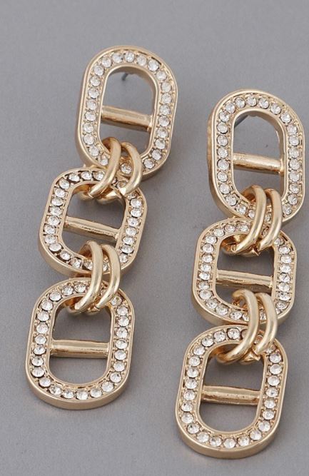 Power Link Drop Earrings