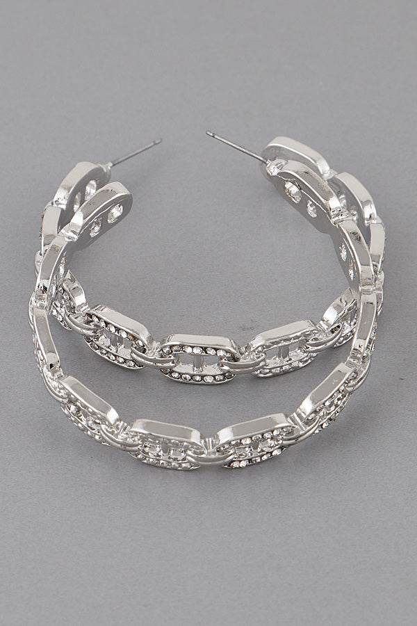 Linked Hoop Earrings