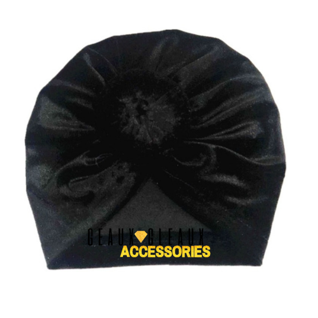 Velvet Front Knot Fashion Turban