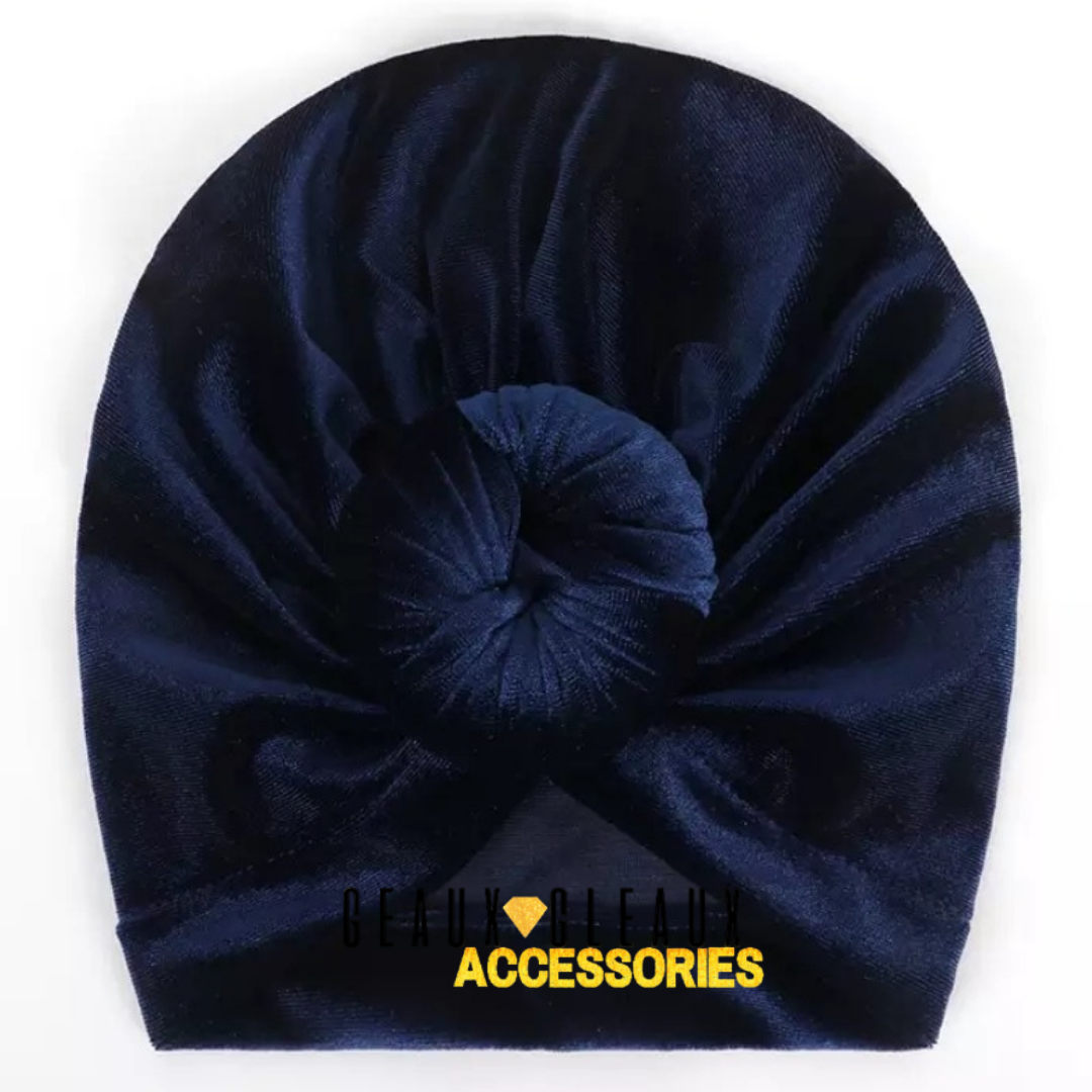 Velvet Front Knot Fashion Turban