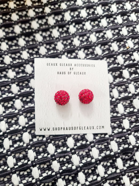 Red Crystal Studs