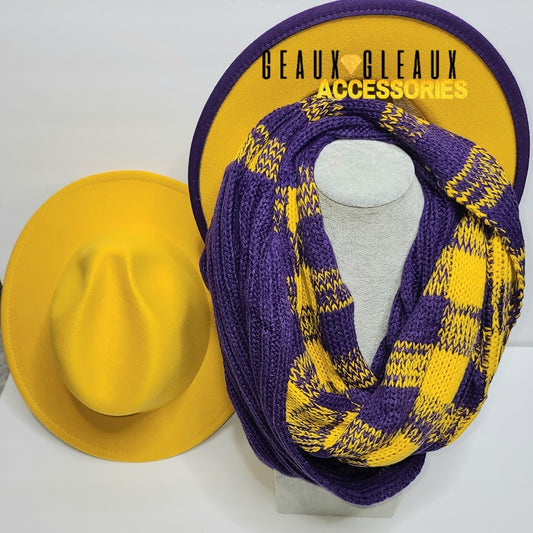 Purple and Gold Scarf